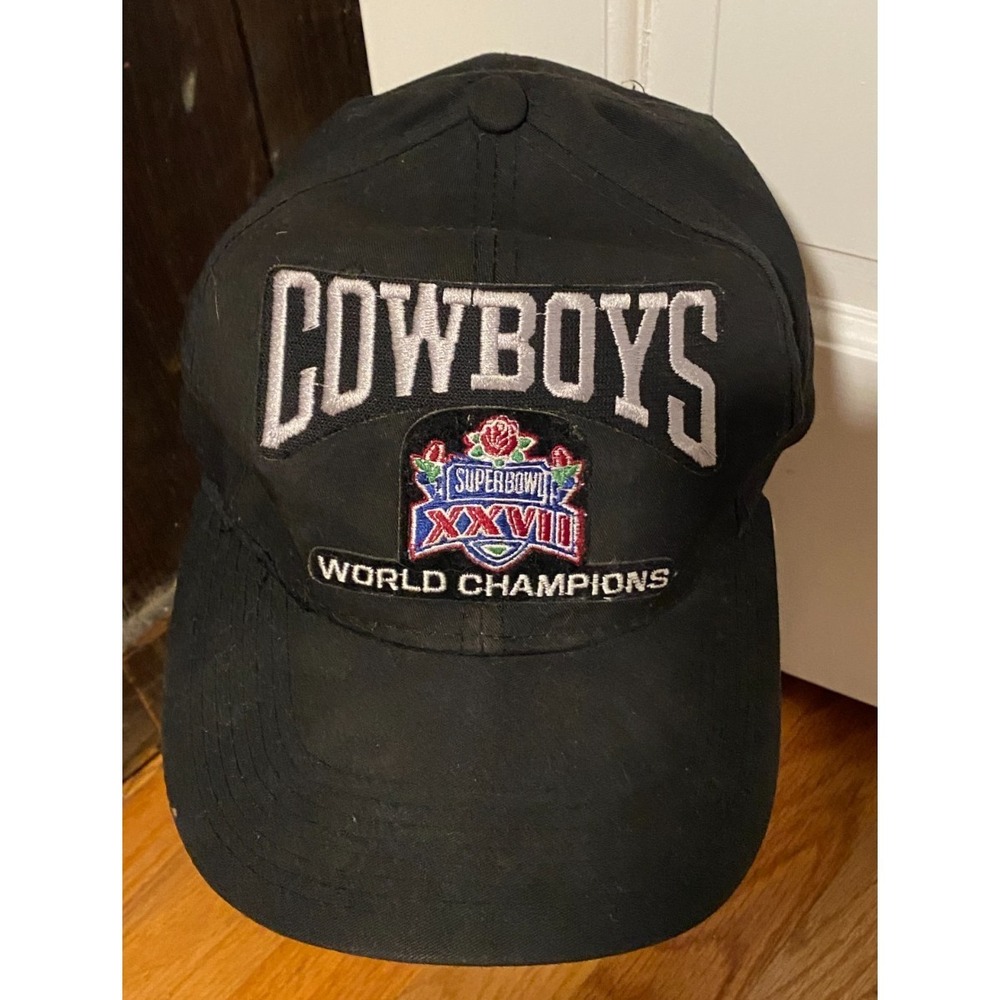 VTG New Era 1993 Dallas Cowboys Snapback Hat Cap NFL Super Bowl Black Football